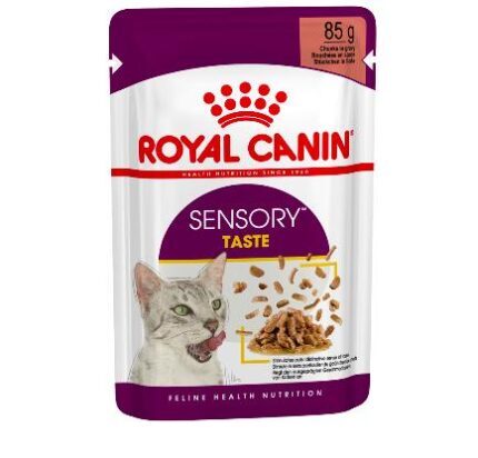 Royal Canin Sensory Taste Cat Gravy - อาหารแมวเปียกสูตรกระตุ้นการกินด้วยรสชาติเฉพาะในน้ำเกรวี่ 85g (13776)