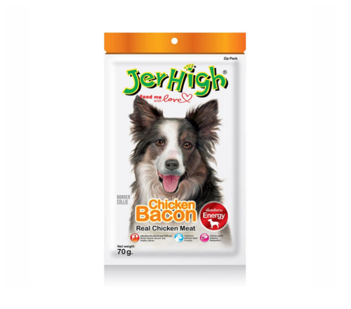 ขนมอัดแท่งสุนัข รสเบคอนชิค Jerhigh Stick Chic Bacon Flavour