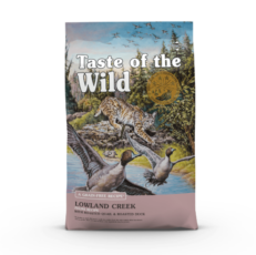 Taste of the Wild LOWLAND CREEK Feline Recipe - อาหารแมว รสนกกระทาและเป็ดย่าง สูตรเน้นเพิ่มโครงสร้างและบำรุงขน 680g (13534)