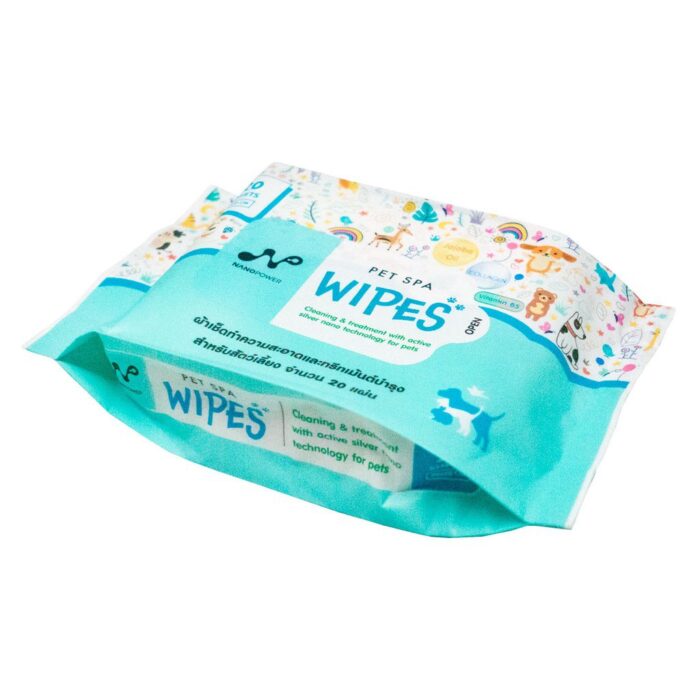 Nano Power - Pet Spa Wipes - ผ้าเช็ดทำความสะอาดและทรีทเม้นต์ 20แผ่น (13518)