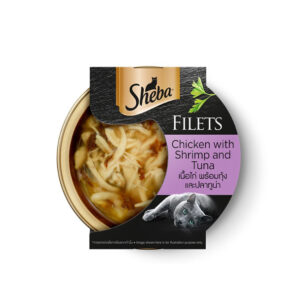 jz Sheba Filets Chicken with Shrimp and Tuna - อาหารแมวเปียก เนื้อไก่พร้อมกุ้งและทูน่า 60g (6759)