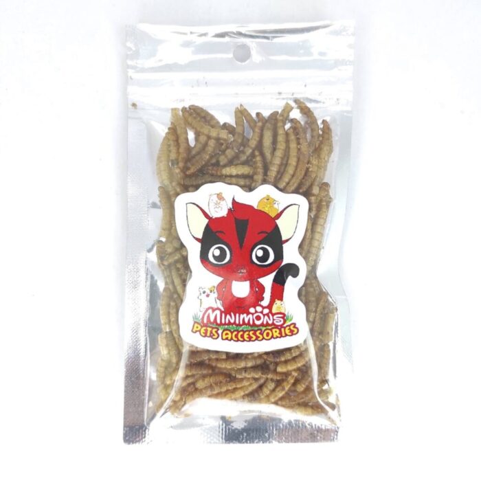 Minimons Dried Mealworms - หนอนนกอบแห้งซองเล็ก (12442)
