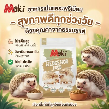 Maki Hedgehog Food Original - อาหารเม่น แบบเม็ดสำเร็จรูป รสดั้งเดิม 700g