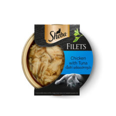 Sheba Filets Chicken with Tuna - อาหารแมวเปียก เนื้อไก่พร้อมทูน่า 60g (389084)