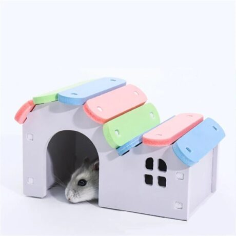 ZOOG Hamster House Colorful - บ้านสำหรับหนูแฮมสเตอร์สีรุ้ง (13x8x7.5) (13236)
