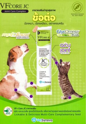 อาหารเสริมบำรุงข้อต่อ 13639 VFCORE+ Joint Care Complex Chicken With Liver - อาหารเสริมบำรุงข้อต่อรสเนื้อไก่และตับ 12g
