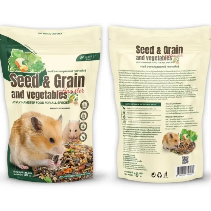 14481 Joyly Hamster Food Seed & Grain and Vegetable - อาหารสำหรับหนูแฮมสเตอร์ สูตรผักรวม 180g (014481)