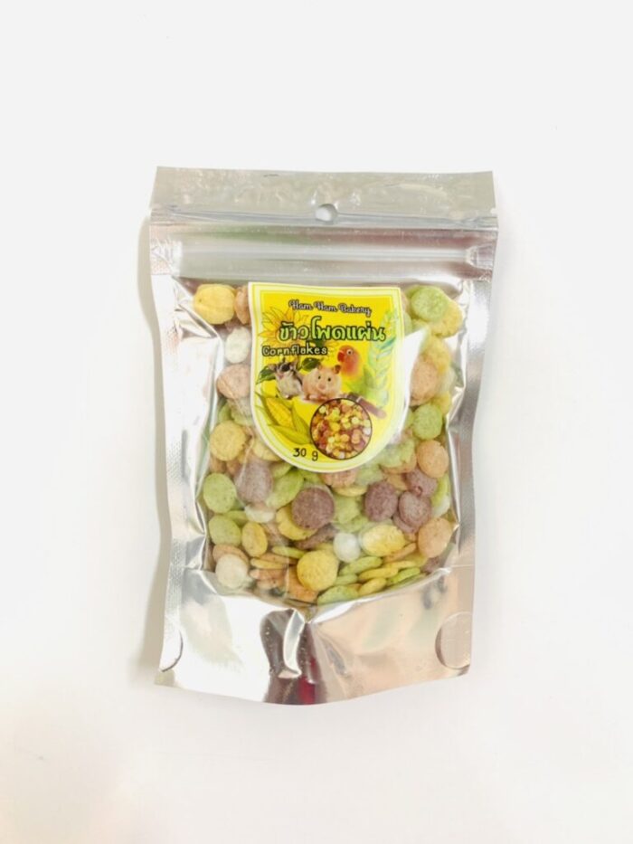 Ham Ham Bakery Conflakes - ขนมสัตว์เลี้ยง ข้าวโพดแผ่น 30g (14319)