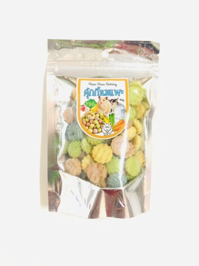 Ham Ham Bakery Goat Milk Cookies - ขนมสัตว์เลี้ยง คุกกี้นมแพะ 40g (14598)
