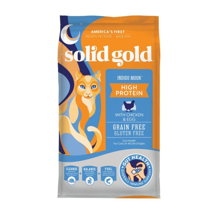 Solid Gold Indigo Moon Cat Food - อาหารสำหรับแมวโตทุกสายพันธุ์สูตรไก่และไข่ 1.36kg (15582)
