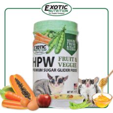 Exotic Nutrition HPW Fruit & Veggie - อาหารชูการ์ไกลเดอร์แบบขวดพร้อมทาน สูตรผักและผลไม้ 12oz