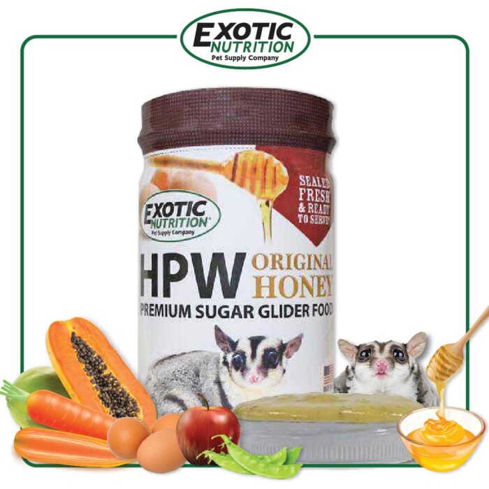 อาหารชูการ์ไกลเดอร์ 510761 Exotic Nutrition HPW Original Honey - อาหารชูการ์ไกลเดอร์แบบขวดพร้อมทาน สูตรน้ำผึ้งดั่งเดิม 12oz