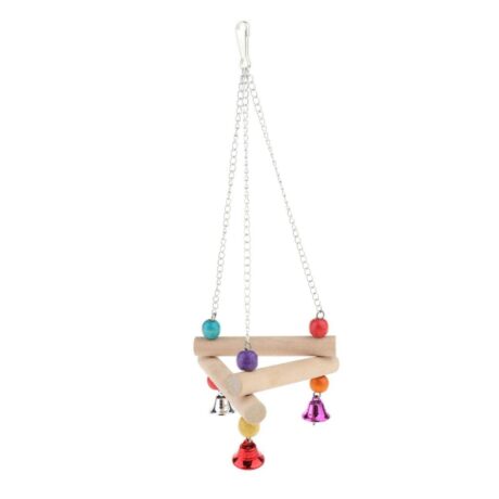 Bird Toy Swing Bird - ของเล่นนก ชิงช้าไม้ทรงสามเหลี่ยม (16078)