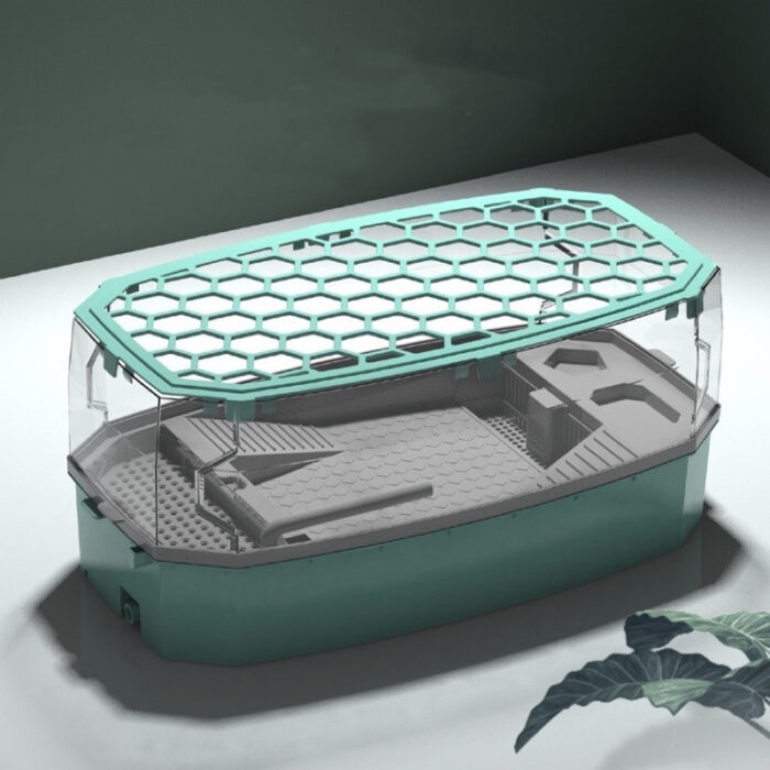 Nomoypet Turtle Tank Nomoypet Turtle Tank M - แทงค์สำหรับเลี้ยงเต่าน้ำขนาดเล็ก พร้อมฝา (49x25x21cm) (21943)