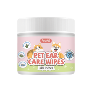 Petcho Pet Ear Care Wipes 100 Sheets - ผ้าเช็ดทำความสะอาดหูสำหรับสัตว์เลี้ยง 100 ชิ้น (15940)
