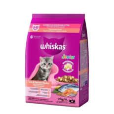 Whiskas Junior Tuna & Salmon - อาหารลูกแมว ปลาทูน่าและแซลมอน 1.1kg (15923)