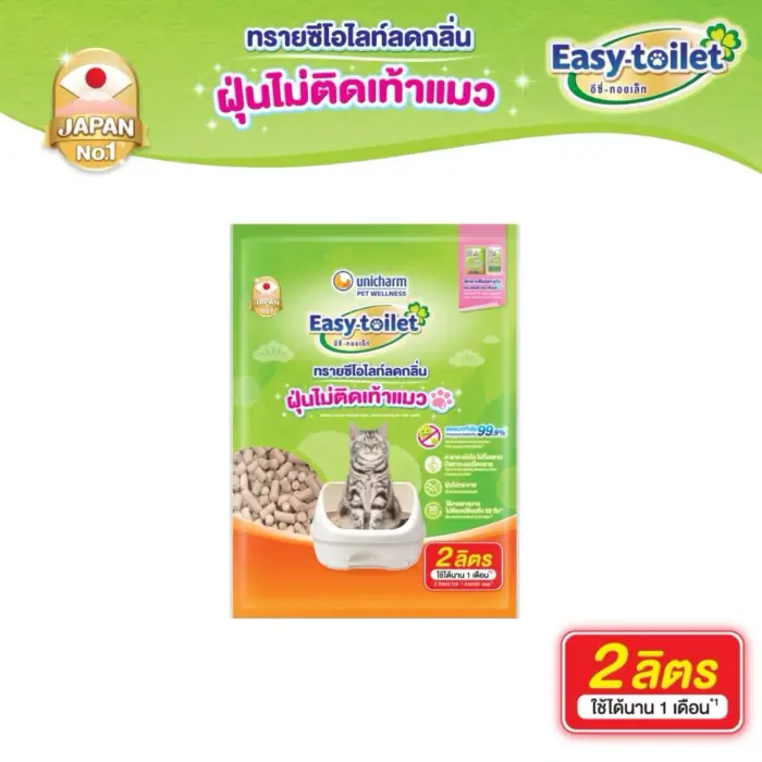 ทรายแมว 12574 Unicharm Deo-toilet - ทรายแมวแอนตี้แบคทีเรีย 2L