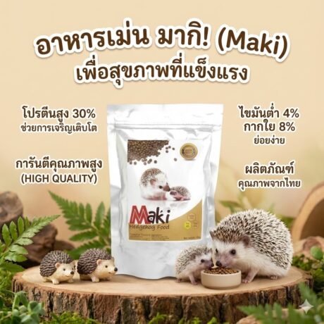 Maki Hedgehog Food - อาหารเม่น 180g