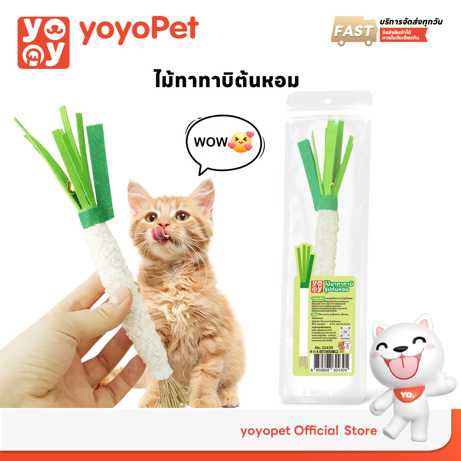 พบคำแนะนำในการเลือกกรงนกที่สมบูรณ์แบบ 9 YOYOPET Matatabi Stick Green Onion Shape