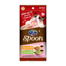 Ginno Cat Treat Spoon - ขนมแมวรูปแบบช้อน รสปลาทูน่าผสมเนื้อไก่และปลาทูน่าผสมซีฟู้ด 40g (448204)