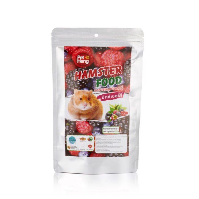 Pet Heng Hamster Food - อาหารแฮมสเตอร์รสมิกซ์เบอร์รี่ 180g (18678) (60)