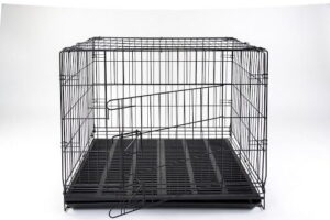 KIAO C3P Pet Cage Foldable - กรงเหล็กพับได้พร้อมพื้นสแลท (91x47x63cm) (487851)