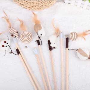 wood_stciks Cat Teaser Wand - ไม้ล่อแมวสีน้ำตาล (คละแบบ) (19010)