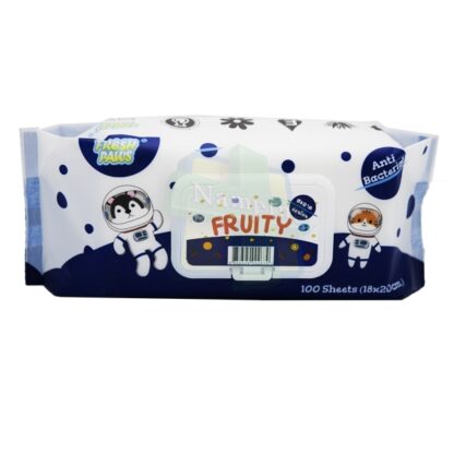 TBD Fresh Paws Pet Wipe Fruity - ทิชชู่เปียกทำความสะอาด กลิ่นผลไม้ (18x20cm) (100แผ่น) (44785)