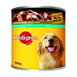PEDIGREE 2 Pedigree Home Style Chicken &Amp; Liver Flavour In Sauce - อาหารสุนัขแบบกระป๋องสูตรโฮมสไตล์รสไก่และตับในน้ำซอล 700G (40919)