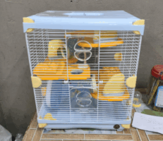 Kiao Hamster Cage 618H  - กรงแฮมสเตอร์ พร้อมอุปกรณ์ (34.5x26.5x42.5cm)(13447)