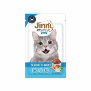 jinny-seafood Jerhigh Jinny Cats Stick Seafood - ขนมสติ๊กแมวรสซีฟู้ด 35G (43475)