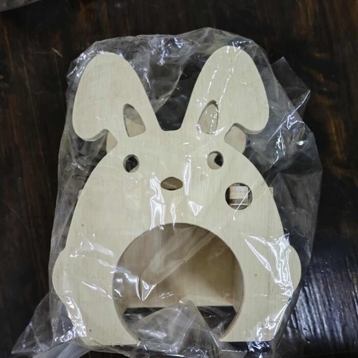Wooden Hamster House - บ้านไม้แฮมสเตอร์ ทรงกระต่าย