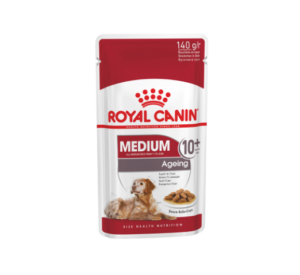 อาหารเปียกแบบชิ้นเนื้อในซอสเกรวี่ 50425 Royal Canin Pouch Medium Ageing 10+