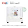 61548 1 Shobi R71 Rabbit Cage - กรงสำหรับกระต่ายสไตล์ญี่ปุ่นพร้อมชั้นลอย (60x49x62cm) (61548)