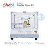 61548 2 Shobi R71 Rabbit Cage - กรงสำหรับกระต่ายสไตล์ญี่ปุ่นพร้อมชั้นลอย (60x49x62cm) (61548)