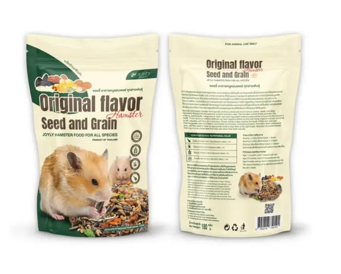 64410 Joyly Hamster Food Original Seed & Grain - อาหารสำหรับหนูแฮมสเตอร์ สูตรธัญพืชรวม 180g (64410)