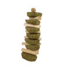 Rabbit Chew Toy Timothy + Sweet Bamboo Stick โมบายหญ้าลับฟันสำหรับสัตว์เลี้ยง หญ้าทิโมธี + ไผ่หวาน (58748)