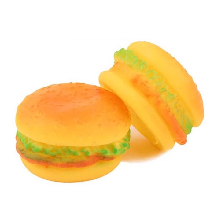 SOOS Pet8 Dog Toy Rubber HamBurger - แฮมเบอร์เกอร์ยางบีบ (9cm) (63251)