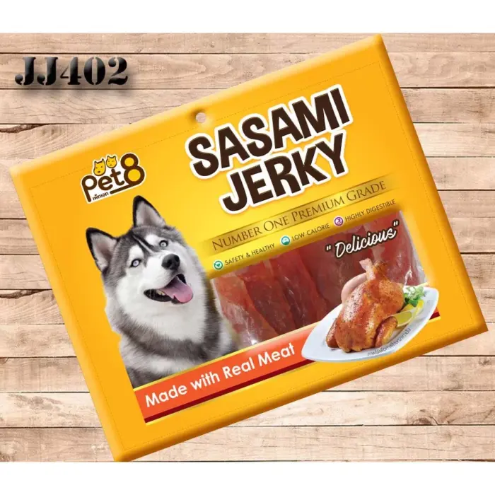 Pet8 Sasami Jerky JJ402 - สันในไก่เจอกี้ 160g*2pack (304278)