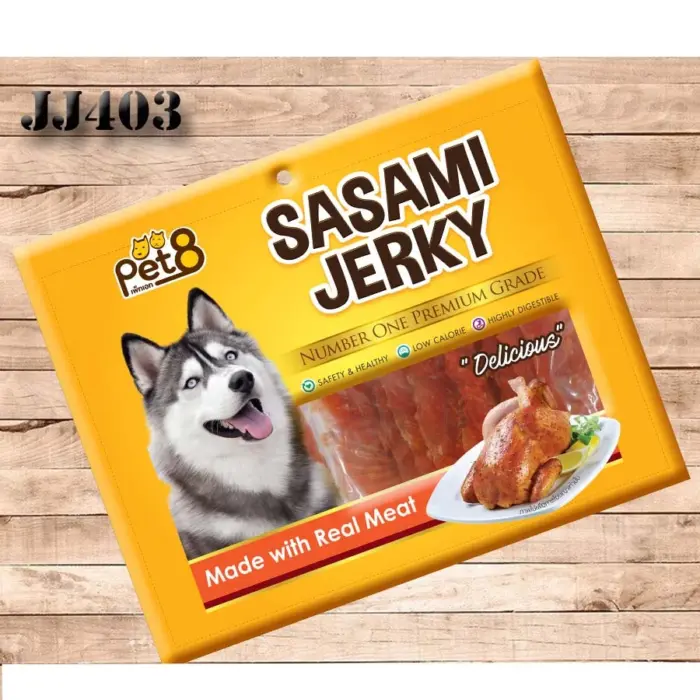Pet8 Sasami Jerky JJ403 - สันในไก่อบแห้ง 160g*2pack (315309)