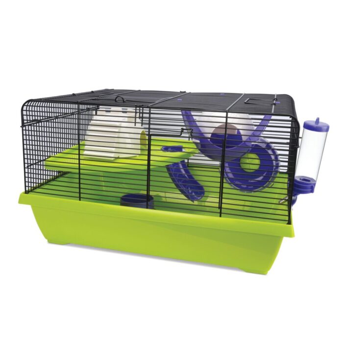 SOOS KIAO Hamster Cage No.37002 - กรงแฮมสเตอร์ 2ชั้นพร้อมอุปกรณ์ (51x36.5x29cm) (69281)