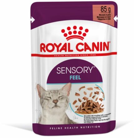 Royal Canin Sensory Feel Cat Gravy - อาหารแมวเปียกสูตรกระตุ้นการกินด้วยเนื้อสัมผัสเฉพาะ(เกรวี่) 85g (65057)