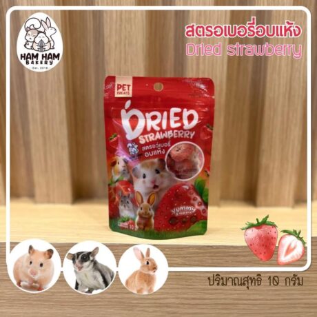 Ham Ham bakery Dried Strawberry - ขนมสัตว์เลี้ยง สตรอว์เบอร์รี่อบแห้ง 10g