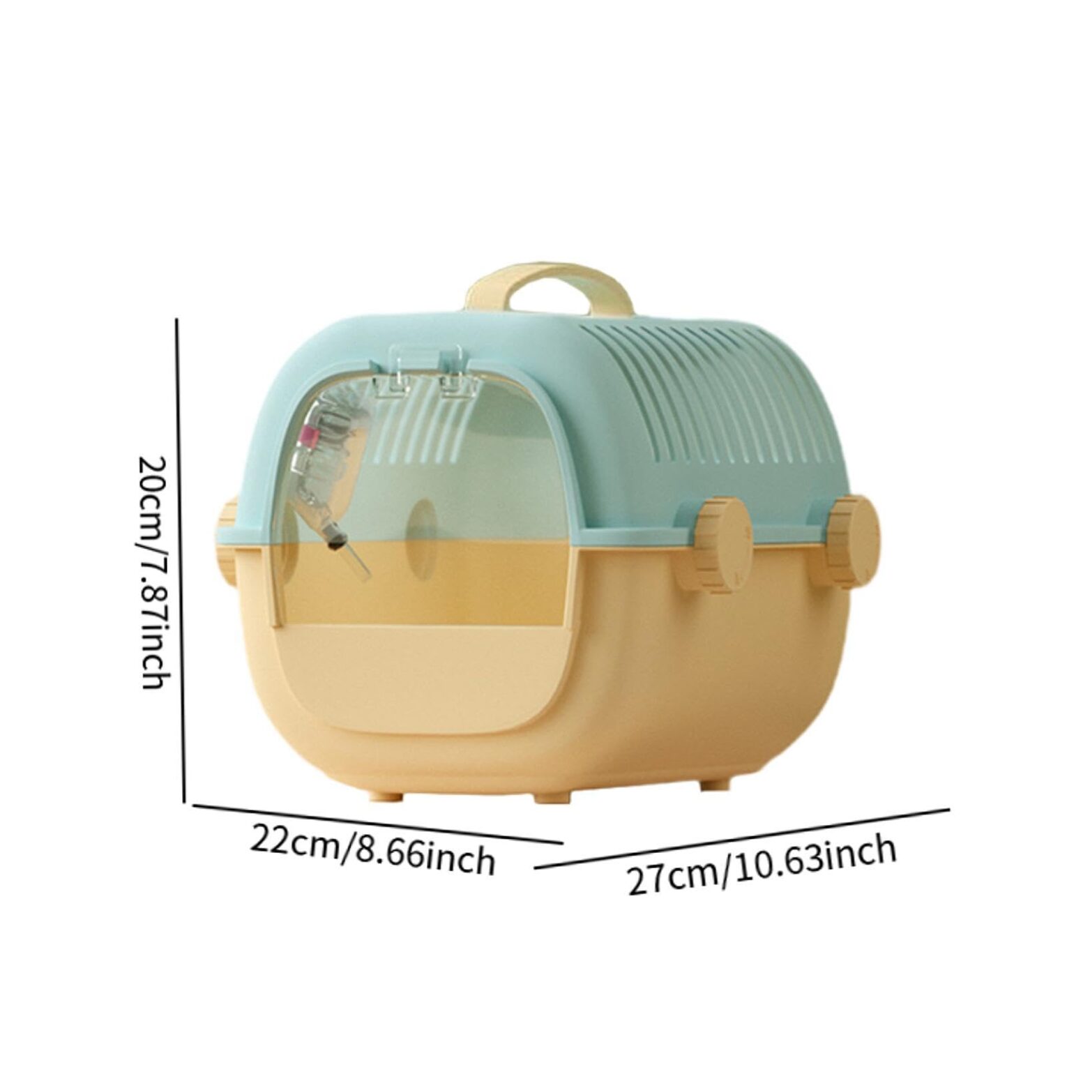 พบคำแนะนำในการเลือกกรงนกที่สมบูรณ์แบบ 9 Small Pet Carrier Cage - กรงพกพาสัตว์เลี้ยงขนาดเล็ก ประตูพลาสติกใส (22x27x20cm) (71933)