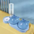 Pet Bowl Set Double Plastic Bowl & Water Dispensor - ชามใส่อาหารพลาสติกและขวดน้ำสำหรับสัตว์เลี้ยง (67044)
