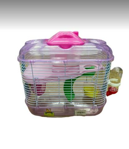 Pet-Home Hamster Cage 2504A - กรงแฮมสเตอร์ 2ชั้นพร้อมอุปกรณ์ (33x21x27cm) (77313)