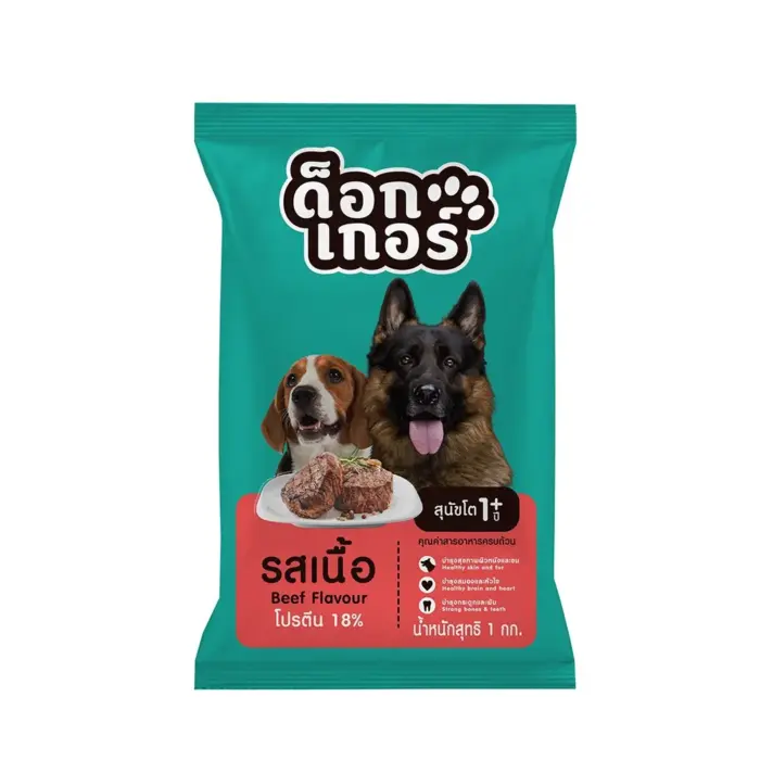 Dogger Dog Food - ด็อกเกอร์ อาหารสุนัขโต 1ปี+ รสเนื้อ 1kg (071896)