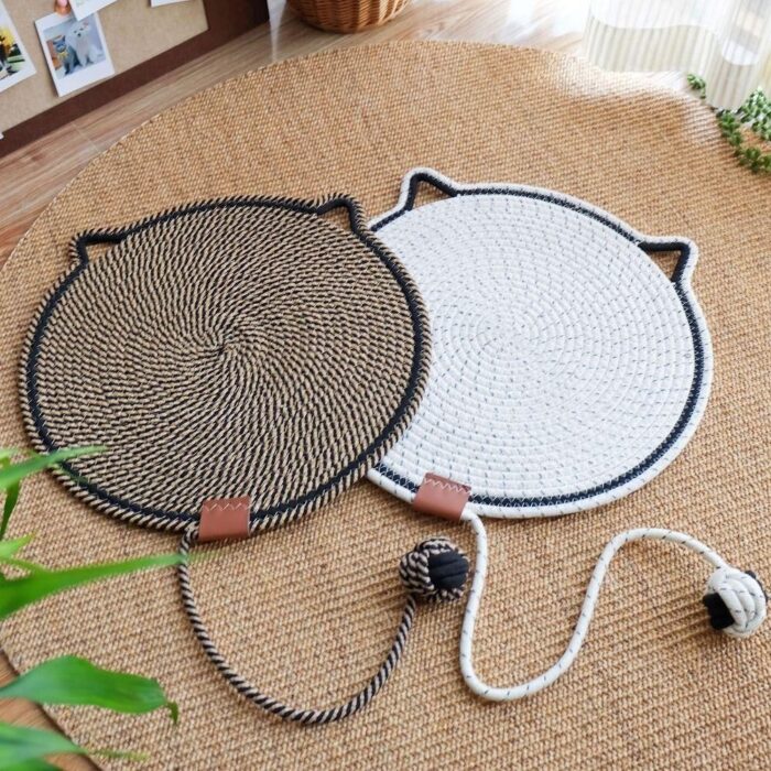 Alisond1 Cat Scratching Mat Cat Scratching Mat - ของเล่นแมว ที่ลับเล็บแมวแบบพรม ขนาด 43x44 เซนติเมตร (79139)