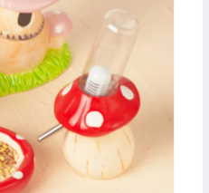 SOOS Ceramic Mushroom Water Base S - ที่ตั้งขวดน้ำเซรามิกรูปเห็ด สำหรับหนูแฮมสเตอร์ ขนาดเล็ก (8.8x8.8x9/13cm)(80335)