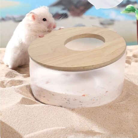 Hamster Bathroom - ห้องน้ำสำหรับหนูแฮมสเตอร์ แบบวงกลม (16x12x9cm) (80367)